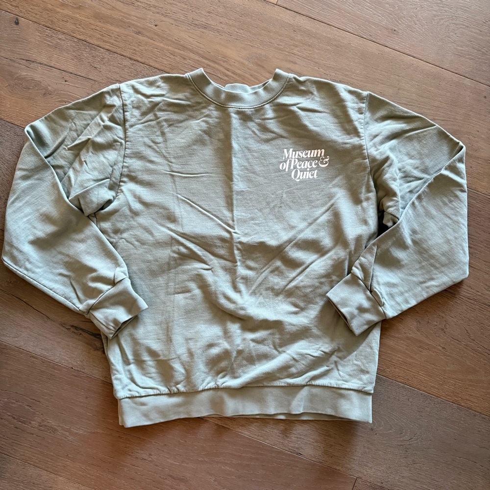 Museum of Peace and Quiet Mid Century Crewneck Lightweight Sweatshirt in Sage - Picture 3 of 6